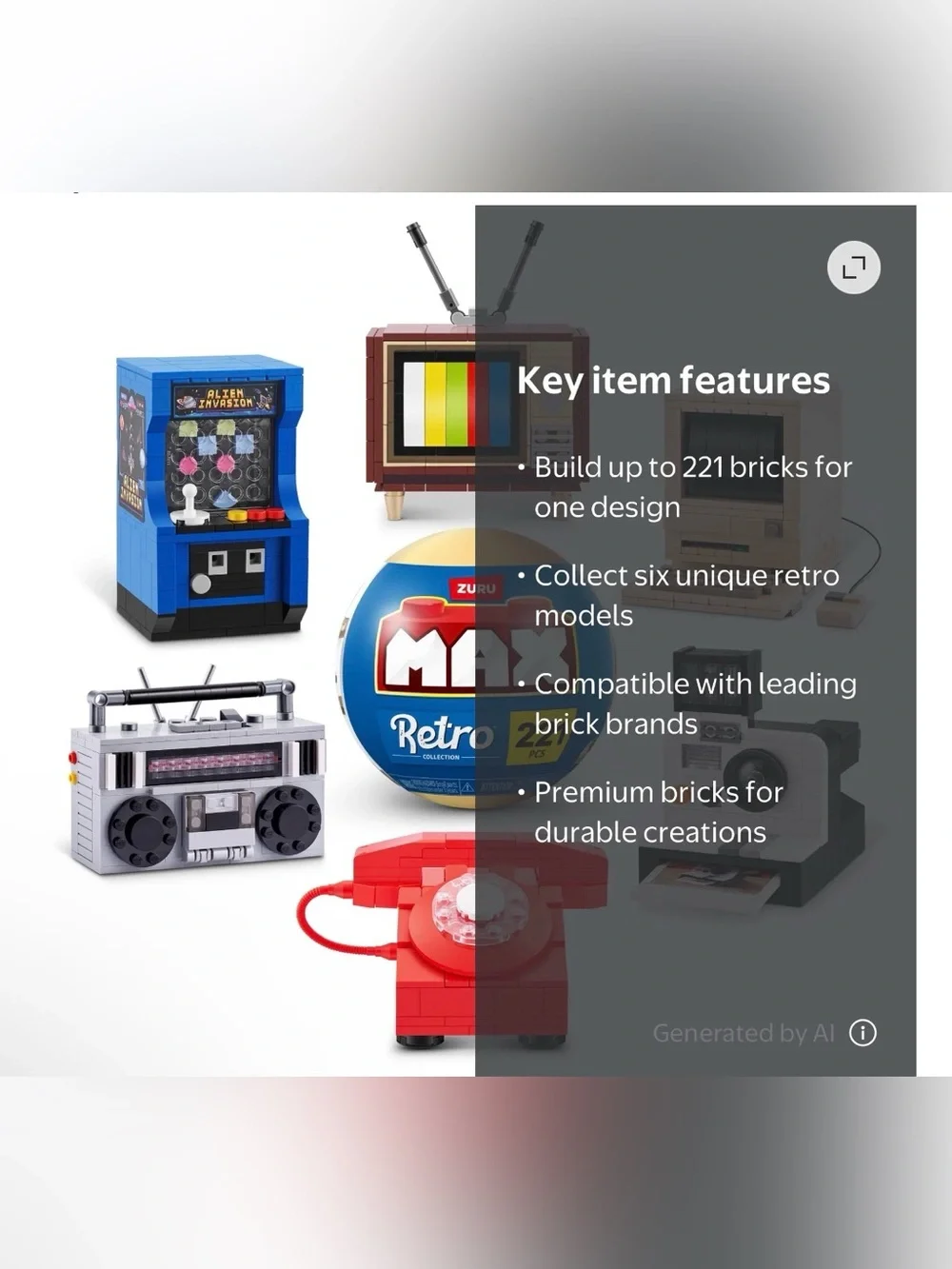 MAX Premium Retro Building Bricks Collection (Polaroid) by ZURU,